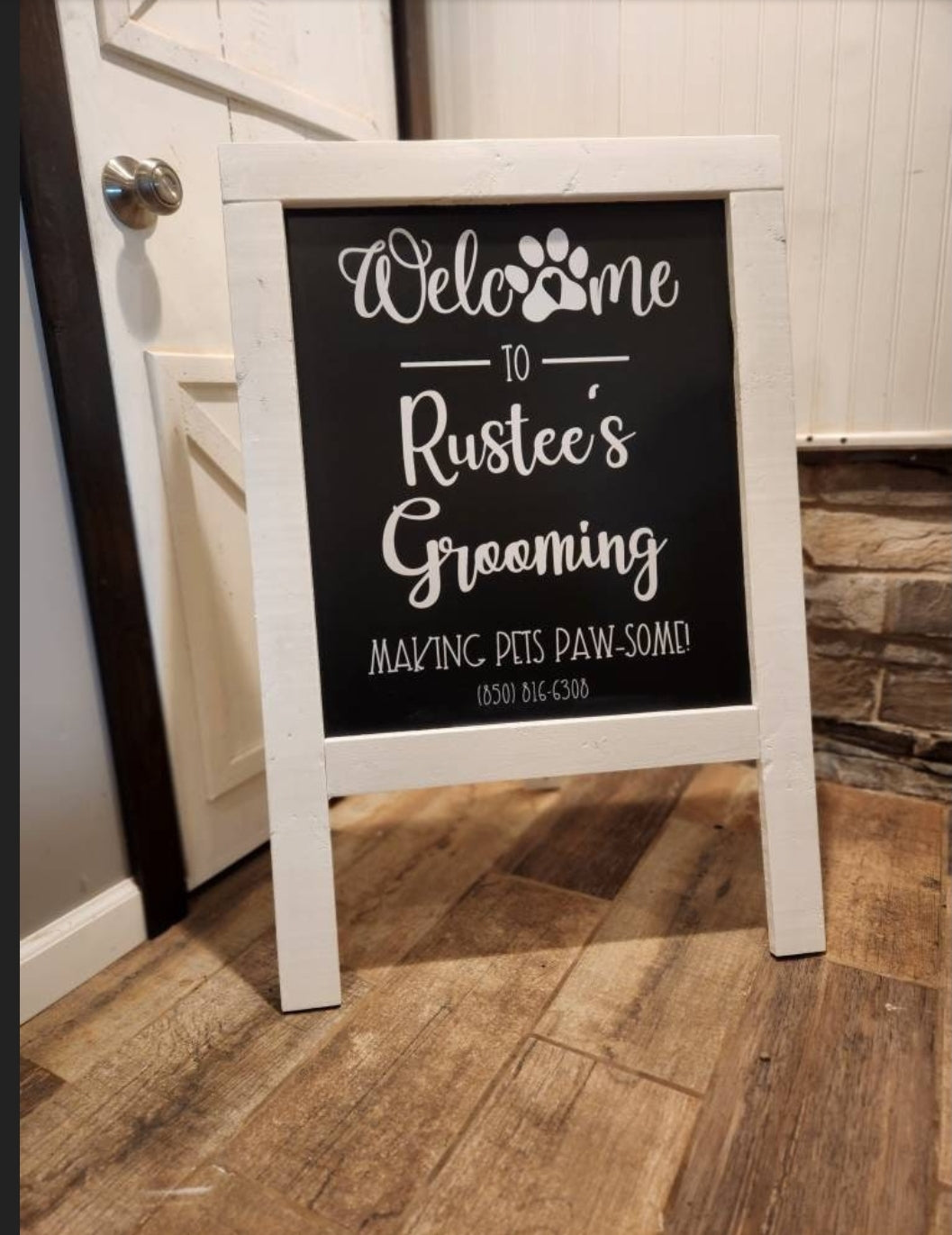 Custom Business Chalkboard Stand, Logo, Personalized, 3x2, 24x36, Sign, Pop Up Shop